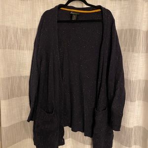 Navy button up sweater